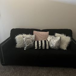 2 Black Couch Set
