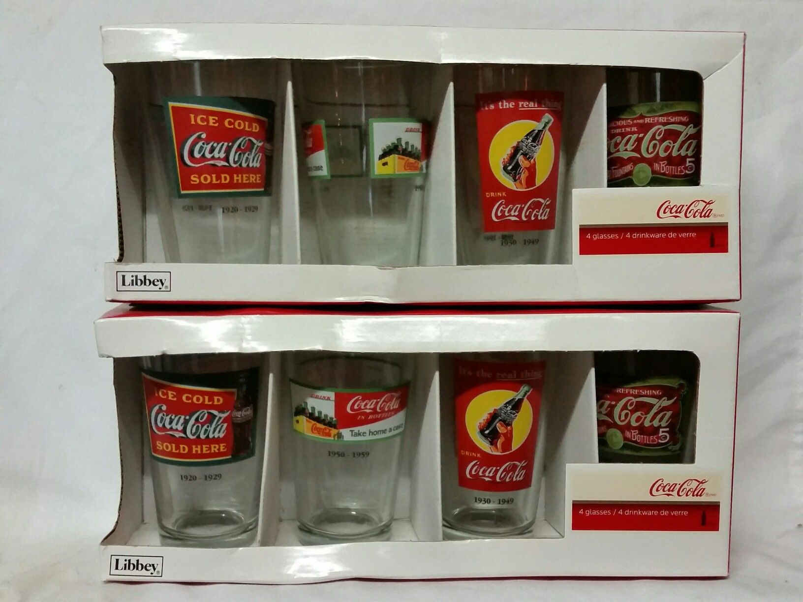 8 collectible Coca-Cola drinking glasses tumblers by Libbey