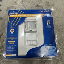 Leviton Decora PR150-1LW Motion Activated Light Control 150 Degree White - New