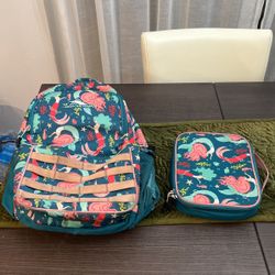 Mermaid Backpack W/ Lunch Bag 