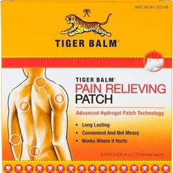 Tiger Balm Pain Relieving Patch Advanced Hydrogel Long Lasting Flexible 5 Count