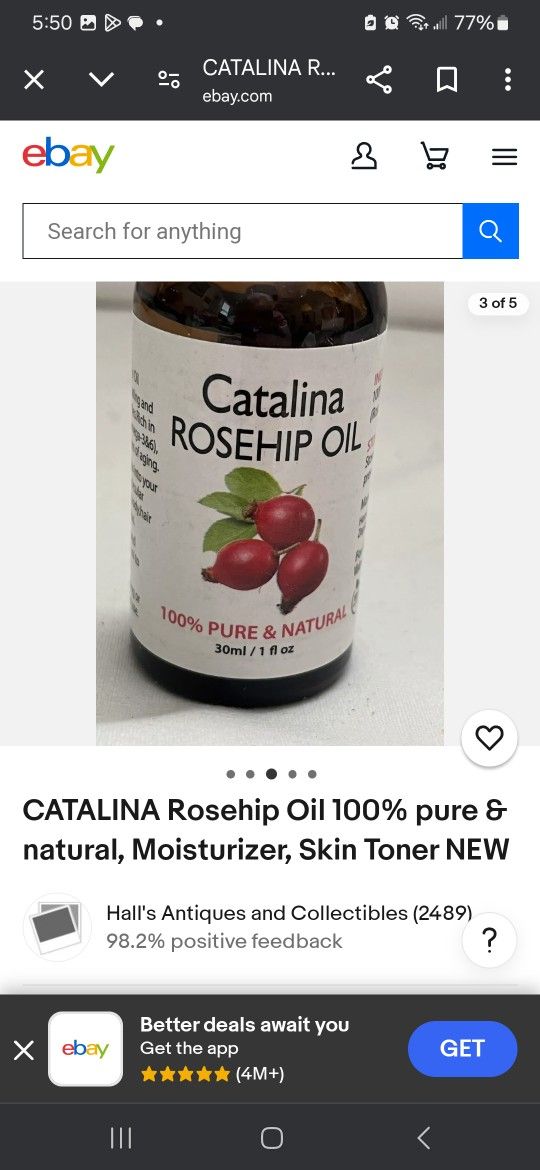 Rosehip Oil NEW in Box 1oz