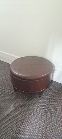 Leather Ottoman