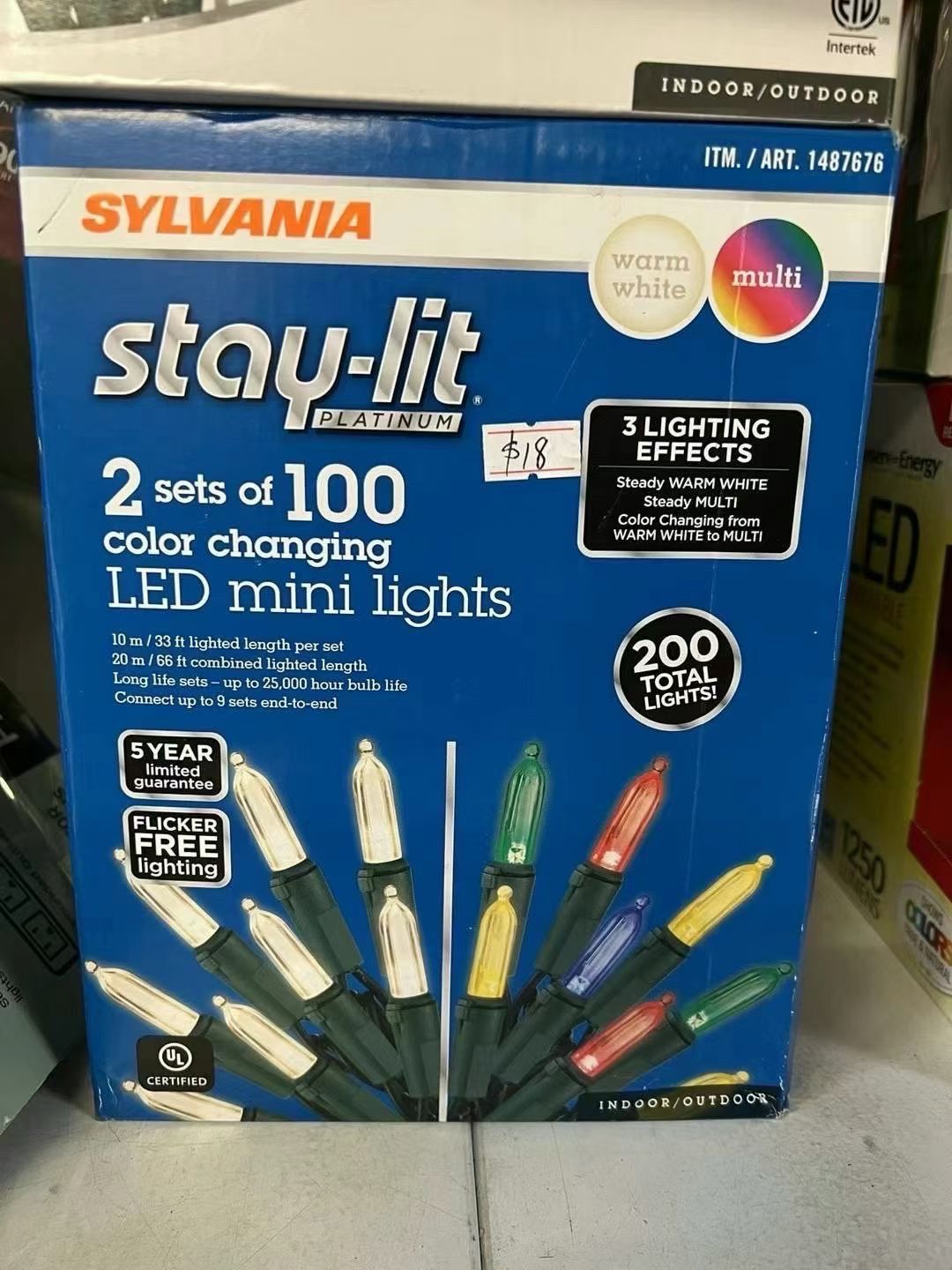 Sylvania 100CT LED Mini Lights Color Changing