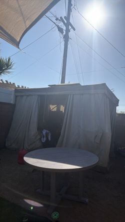 Outdoor Gazebo Canopy with Curtains