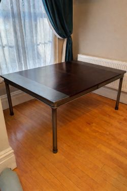 Metal And Wood Dining Table