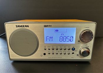 Sangean WR-2 RDS AM/FM Receiver Wooden Cabinet Tabletop Radio Digital Tuner Receiver