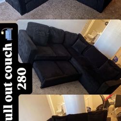 All Black Pull Out Couch