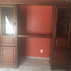 Tv stand for sale. It is in good condition but one door is missing the knob. We do not deliver it would have to be picked up.