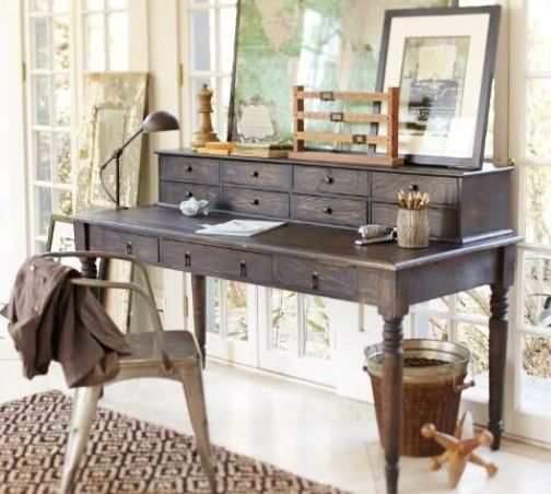Rustic World market Quade desk & hutch