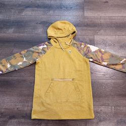 Burton Hoodie Womens Curry Camo Thumbholes Fleece Sweatshirt , size M, good condition 