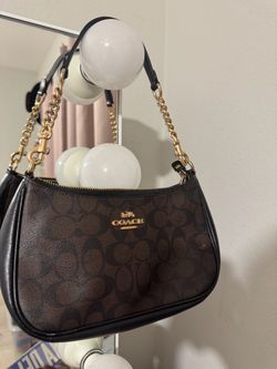 Coach Signature Shoulder Bag with Chain Strap