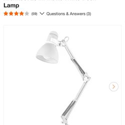 Globe Electric Architect 28 in. Matte White Desk Lamp