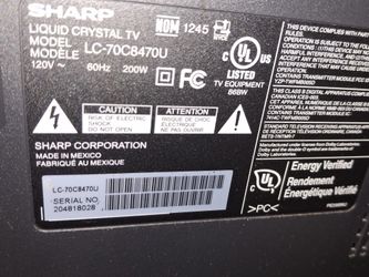 Aquos Quattro 3D Sharp SMART TV 70 Inch