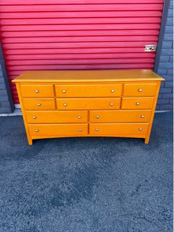 Honey Colored Dresser 10 Drawers