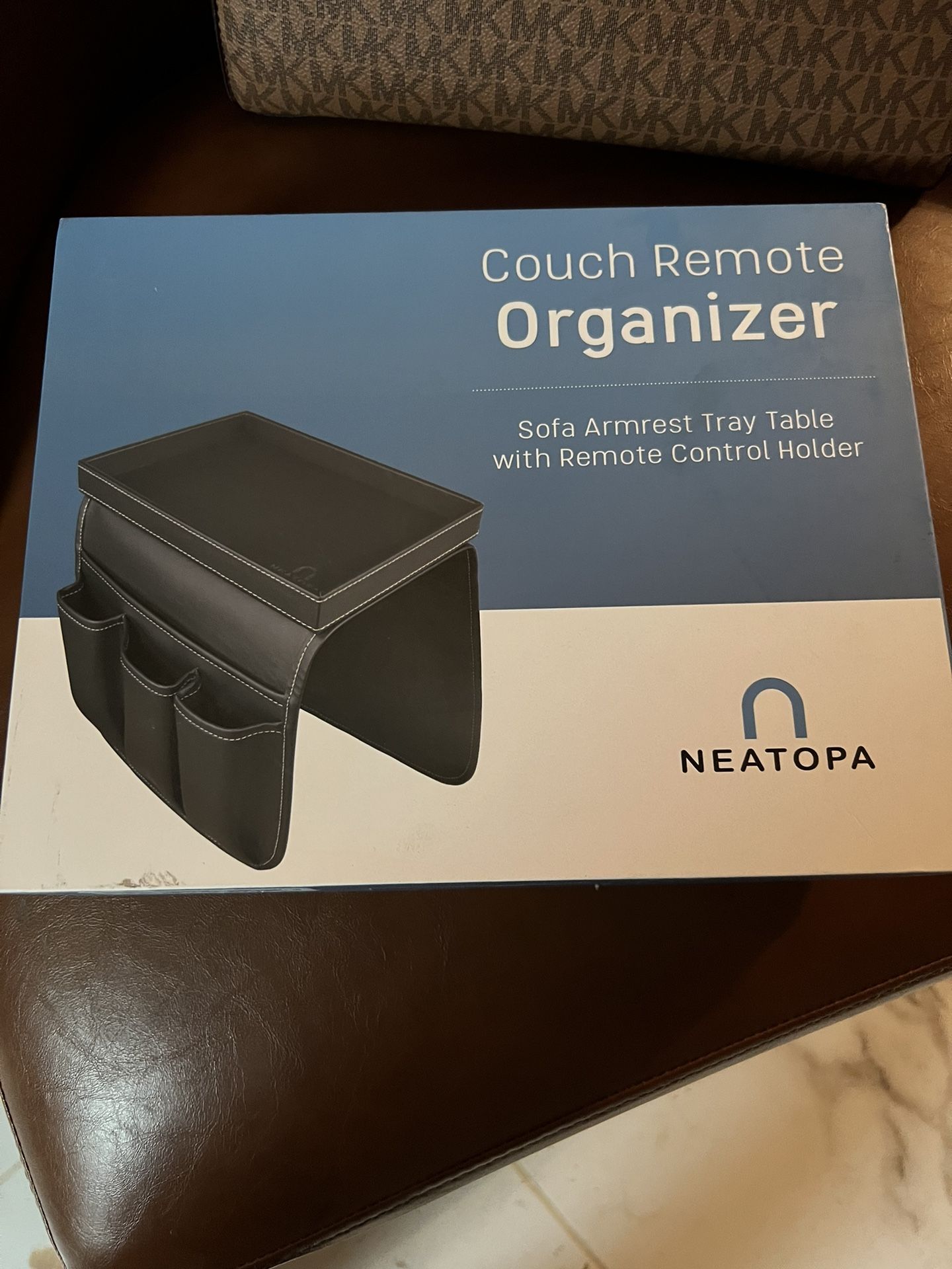 Organizer Sofa Armrest Tray Table with Remote Control Holder