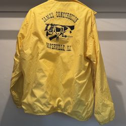 Men’s Large Vintage Yellow Windbreaker Jacket - Great Condition!