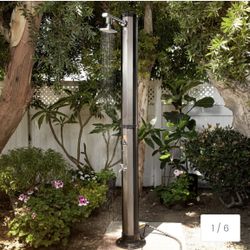 2-Section Solar Heated Shower Garden Backyard Poolside Beach Pool