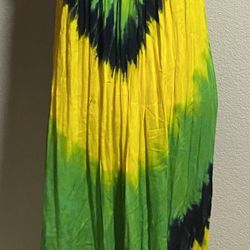 Bead Neck Tye-Dye Dress Women’s Medium 