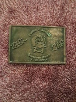 Vintage Zig-Zag Braunstein Frères France Belt Buckle – Heavy Metal Tobacco Advertising