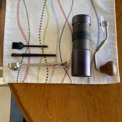 1ZPresso manual coffee bean grinder, nearly unused & clean.  Also have the travel case if desired, in mint condition. 