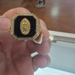 Virgen Maria Gold Ring 