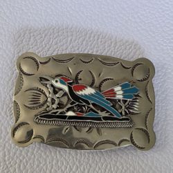 Tex Tan Yoakum, Texas Western, Nickel Silver, Belt Buckle
