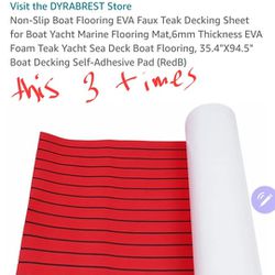 Non Slip Boat Flooring Red And Black $60 OBO