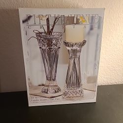 EXQUISITE NEW IN BOX 5th AVENUE Pair of 10" Reversible Candle Holder & Vase.

