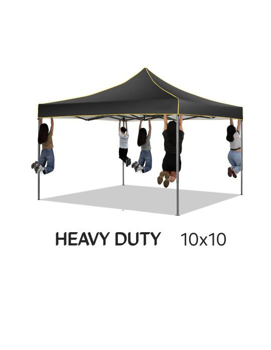10x10 Canopy Tent Ez Up Canopy, Pop Up Canopy , Heavy Duty Outdoor Tent for Backyard Party Event,  UPF 50