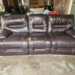 Leather Couch w/recliners