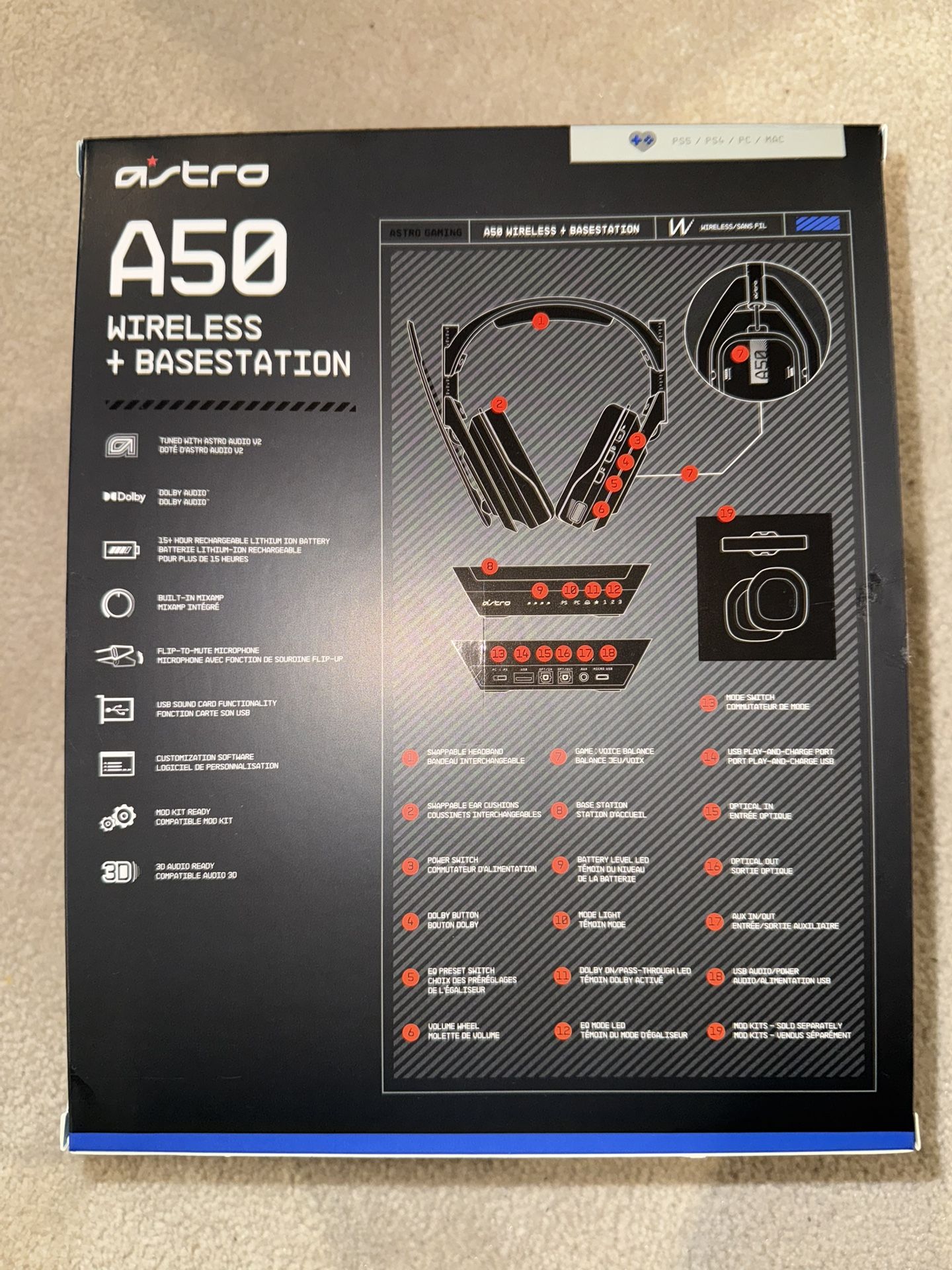 Astro A50 Gen 4 Wireless Gaming Headset PS5, PS4, PC, Mac
