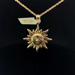 10k Gold Double Faced Pendant 