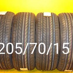 4 New Tires For Sale 205/70/15 We Service Motorcycle Tires
