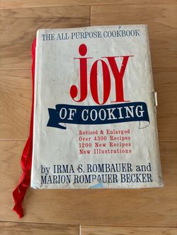 Joy of Cooking Cook Book, hard cover, lovingly used since 1976.