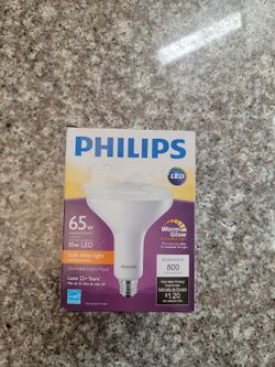 Philips 65w 800 Lumen LED BR40 Soft White Dimmable Flood Light Bulb