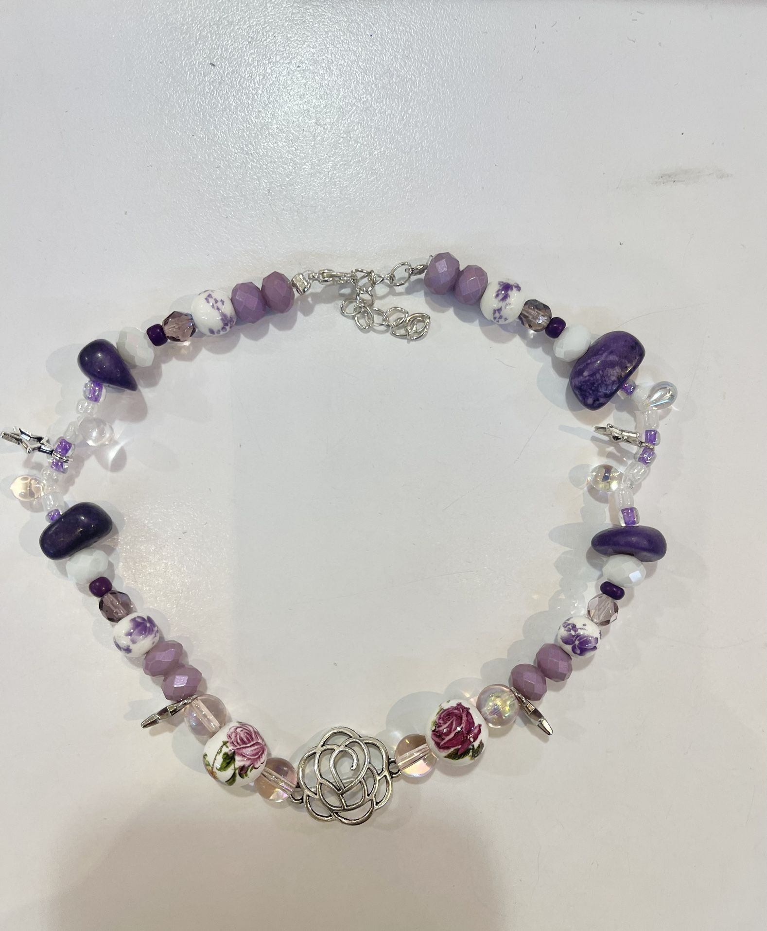 Purple Beaded Choker
