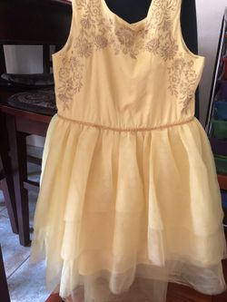 Disney Belle costume with wand and hairclip