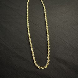 Gold Plated Rope Chain 5mm 22” New