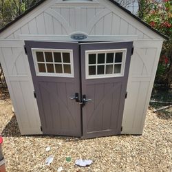 Outdoor 8x4 Hard Plastic Shed With Double Doors