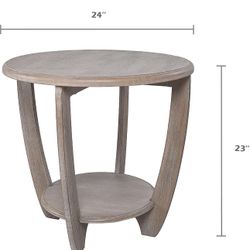 End Table With Storage Shelf