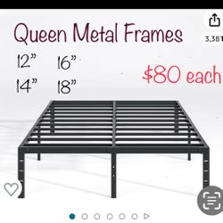 12” / 14”  / 18” Queen Size Metal Platform Bed Frame- Mattress Not Included