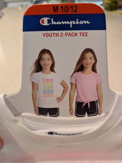 Champion Youth 2-Pack Tee Size M 10/12