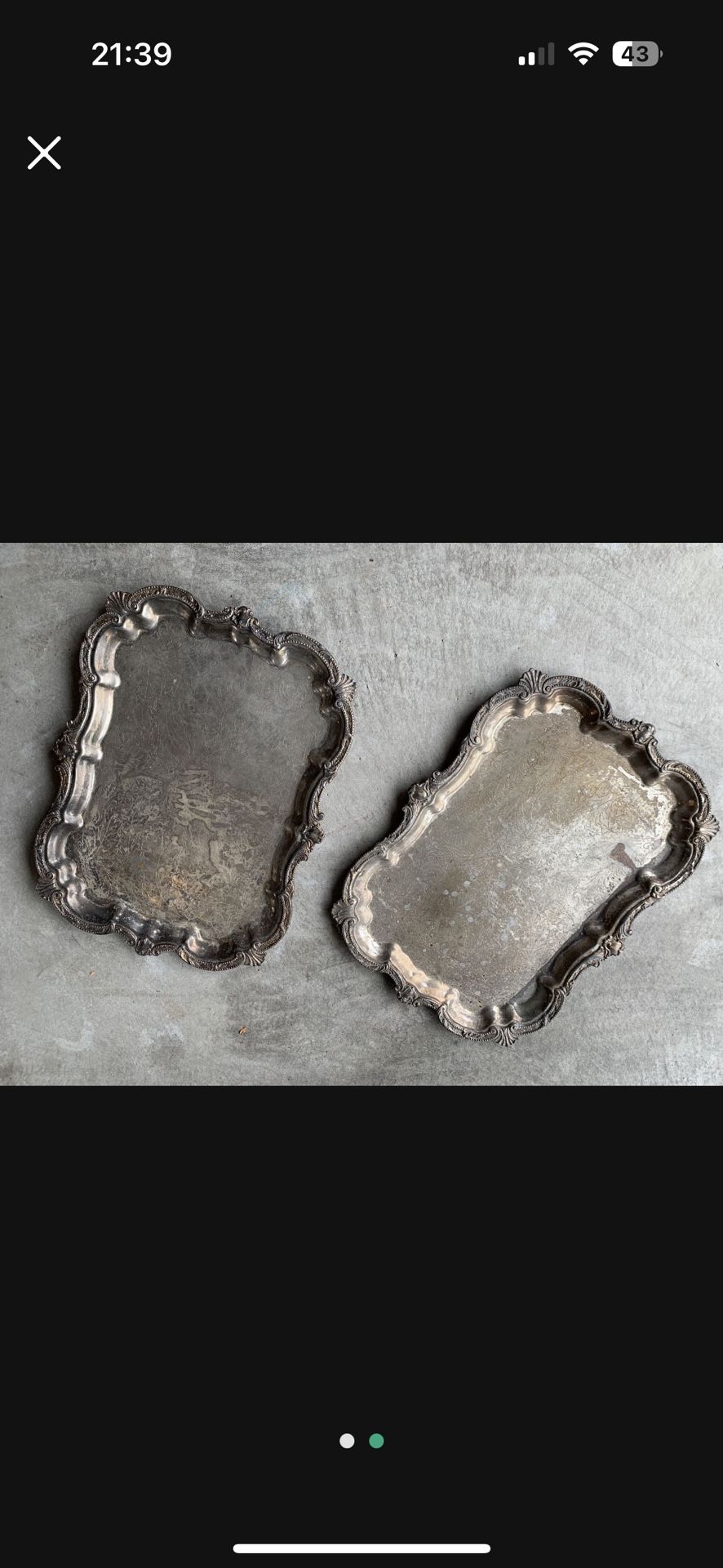 Silver Platters - Antique/Vintage