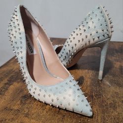 Steve Madden Vala Spike Denim Heels Size 5.5