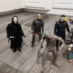 NECA about 10 inch Halloween figures lot of 10 great condition asking 100 firm price   