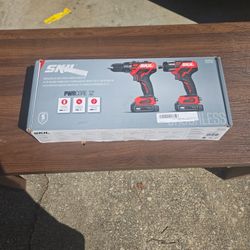 SKIL CB736701 PWR CORE Brushless 12V Drill and Impact Driver Kit with PWR JUMP Charger, Compact Size