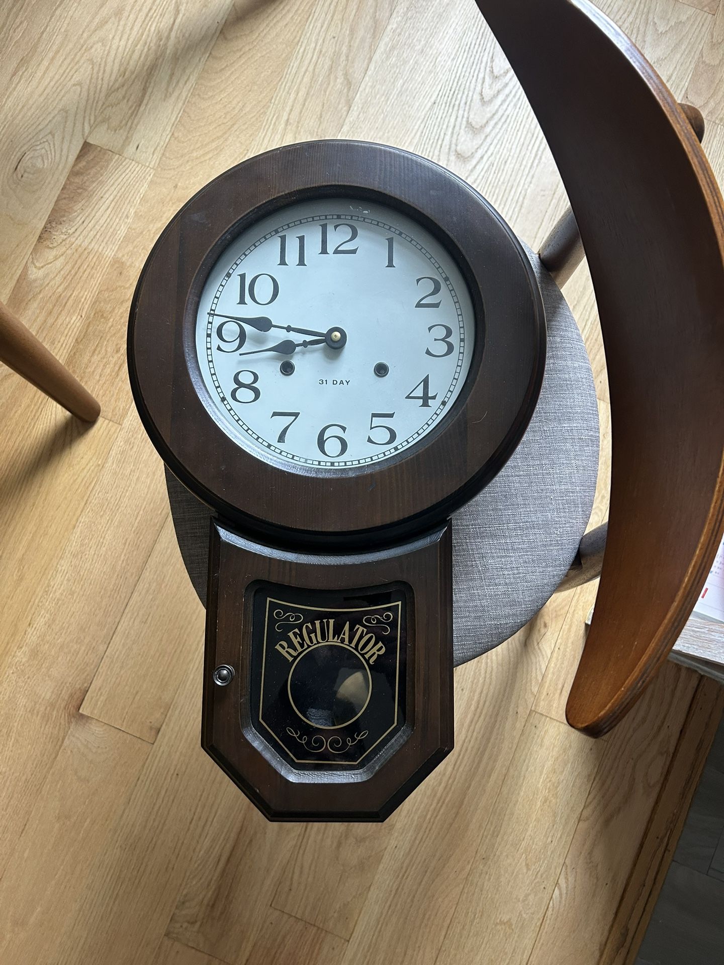 Vintage Regulator Wind Up Clock