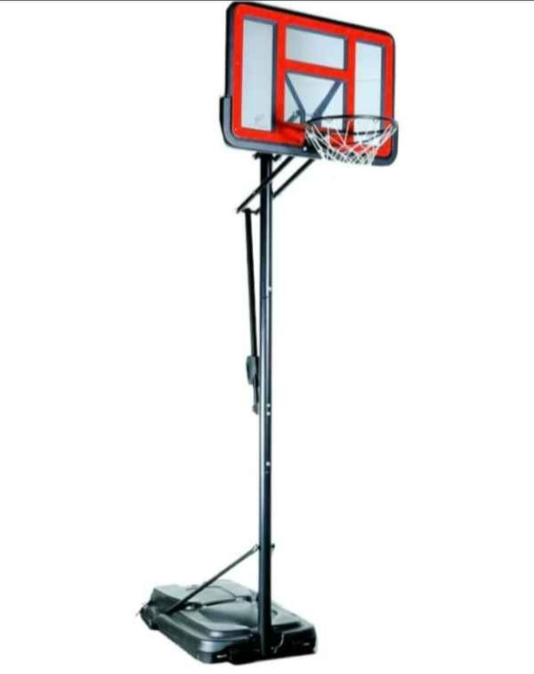 Portable Basketball Hoop, Adjustable Height Basketball Stand (7.5ft - 10ft) with PVC Backboard, Wheel and Ball Net for Kids, Youth, Adult Game (7.5ft