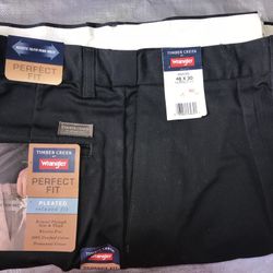 Timber Creek By Wrangler Men's Black Dress Pants - NEW